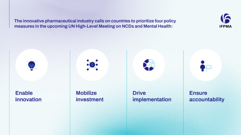 Global pharmaceutical trade body calls on countries to enable innovation, mobilize investment, drive implementation, and ensure accountability ahead of the UN High-Level Meeting on NCDs and Mental Health this September.